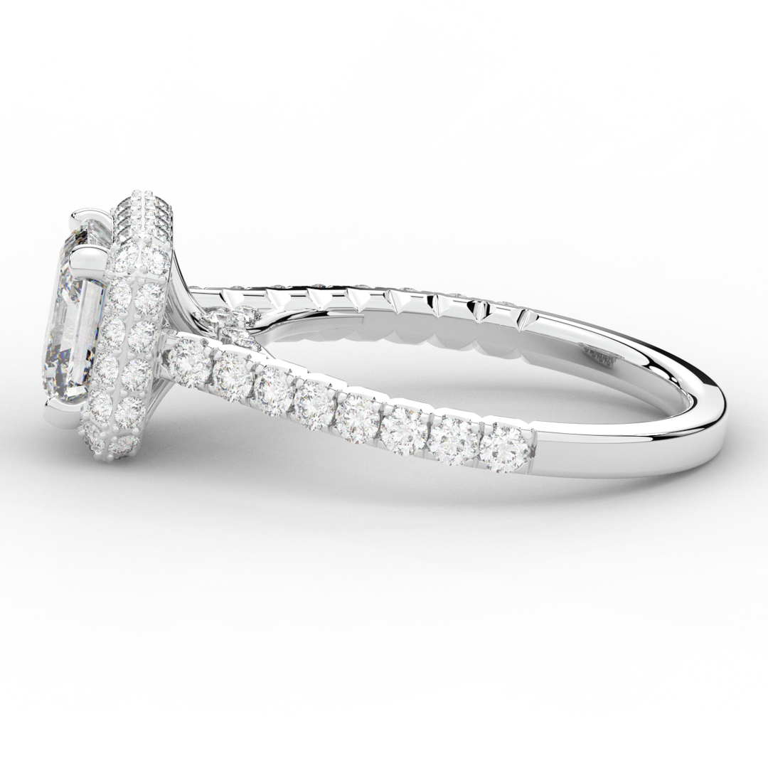 2.75CT.TW ASSCHER LAB DIAMOND HALO ENGAGEMENT RING - Nazarelle