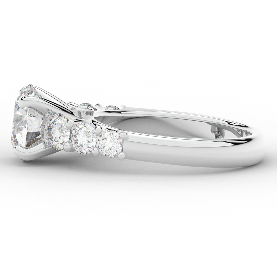 3.00CT.TW ROUND LAB DIAMOND  ENGAGEMENT RING - Nazarelle