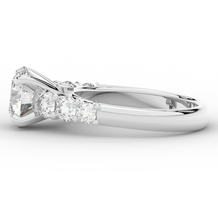 3.00CT.TW ROUND LAB DIAMOND  ENGAGEMENT RING - Nazarelle