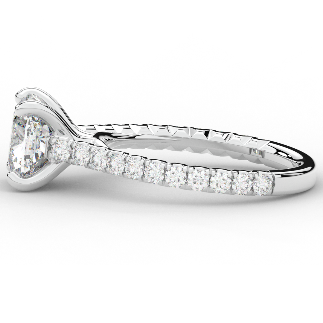 2.40CT.TW CUSHION LAB DIAMOND ENGAGEMENT RING - Nazarelle