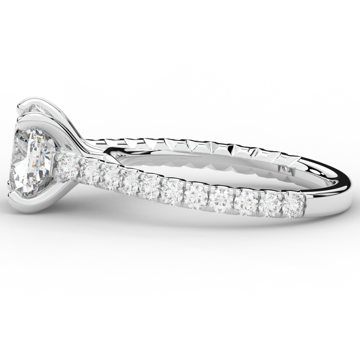 2.40CT.TW CUSHION LAB DIAMOND ENGAGEMENT RING - Nazarelle
