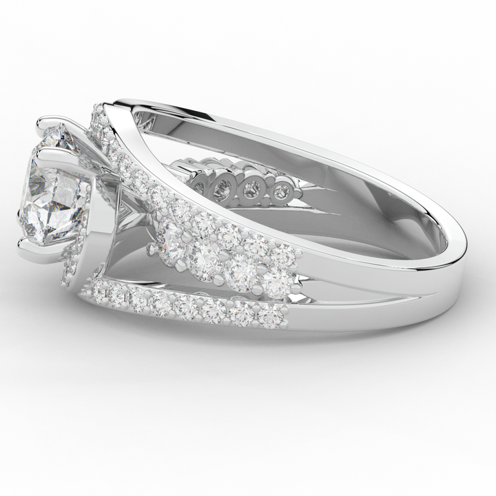 3.30CT.TW ROUND LAB DIAMOND ENGAGEMENT RING - Nazarelle