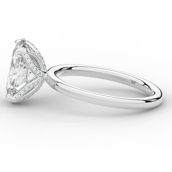 3.10CT.TW OVAL LAB DIAMOND ENGAGEMENT RING - Nazarelle