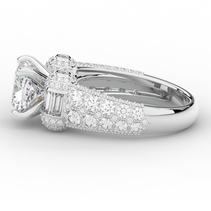 4.75CT.TW CUSHION LAB DIAMOND ENGAGEMENT RING - Nazarelle