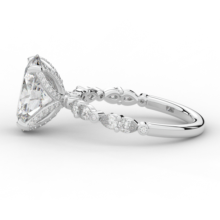 3.60CT.TW OVAL LAB DIAMOND SOLITAIRE ENGAGEMENT RING - Nazarelle