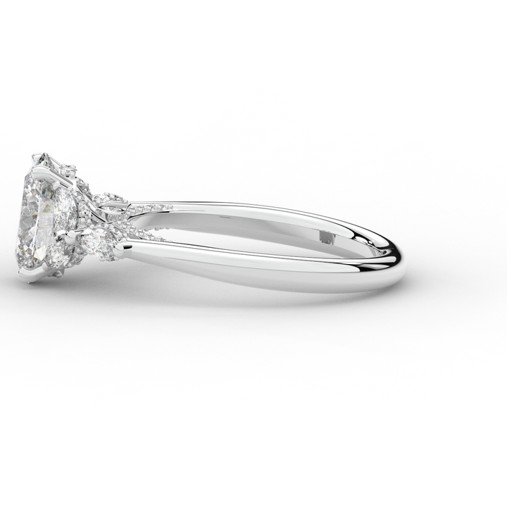 2.00CT.TW OVAL LAB DIAMOND ENGAGEMENT RING - Nazarelle