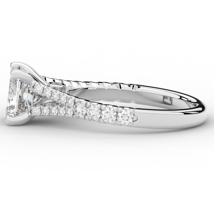 2.45CT.TW PRINCESS LAB DIAMOND ENGAGEMENT RING - Nazarelle
