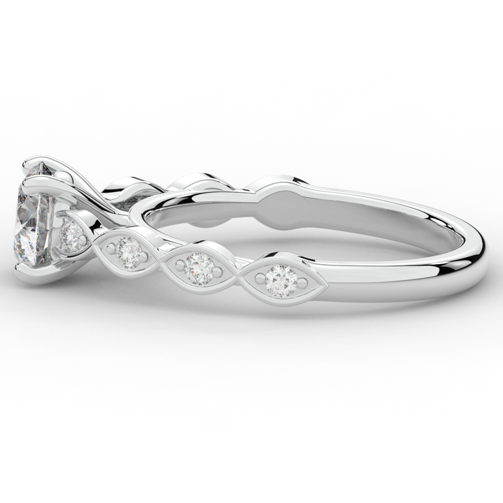 1.15CT.TW ROUND LAB DIAMOND SOLITAIRE ENGAGEMENT RING - Nazarelle