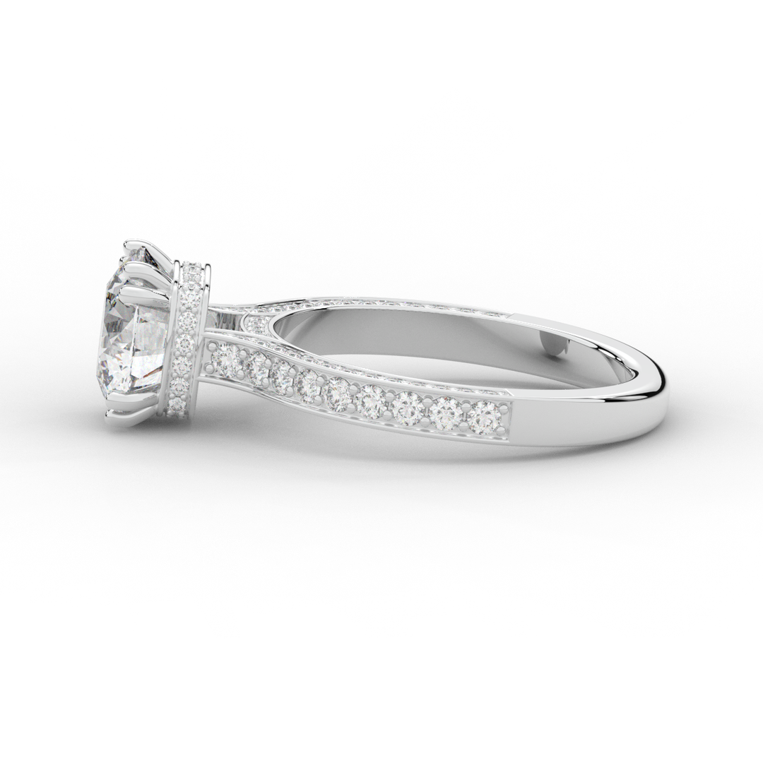 2.60CT.TW ROUND LAB DIAMOND SOLITAIRE ENGAGEMENT RING - Nazarelle