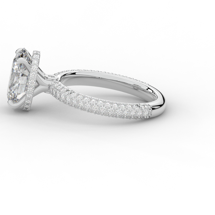 3.60CT.TW OVAL LAB DIAMOND SOLITAIRE ENGAGEMENT RING - Nazarelle
