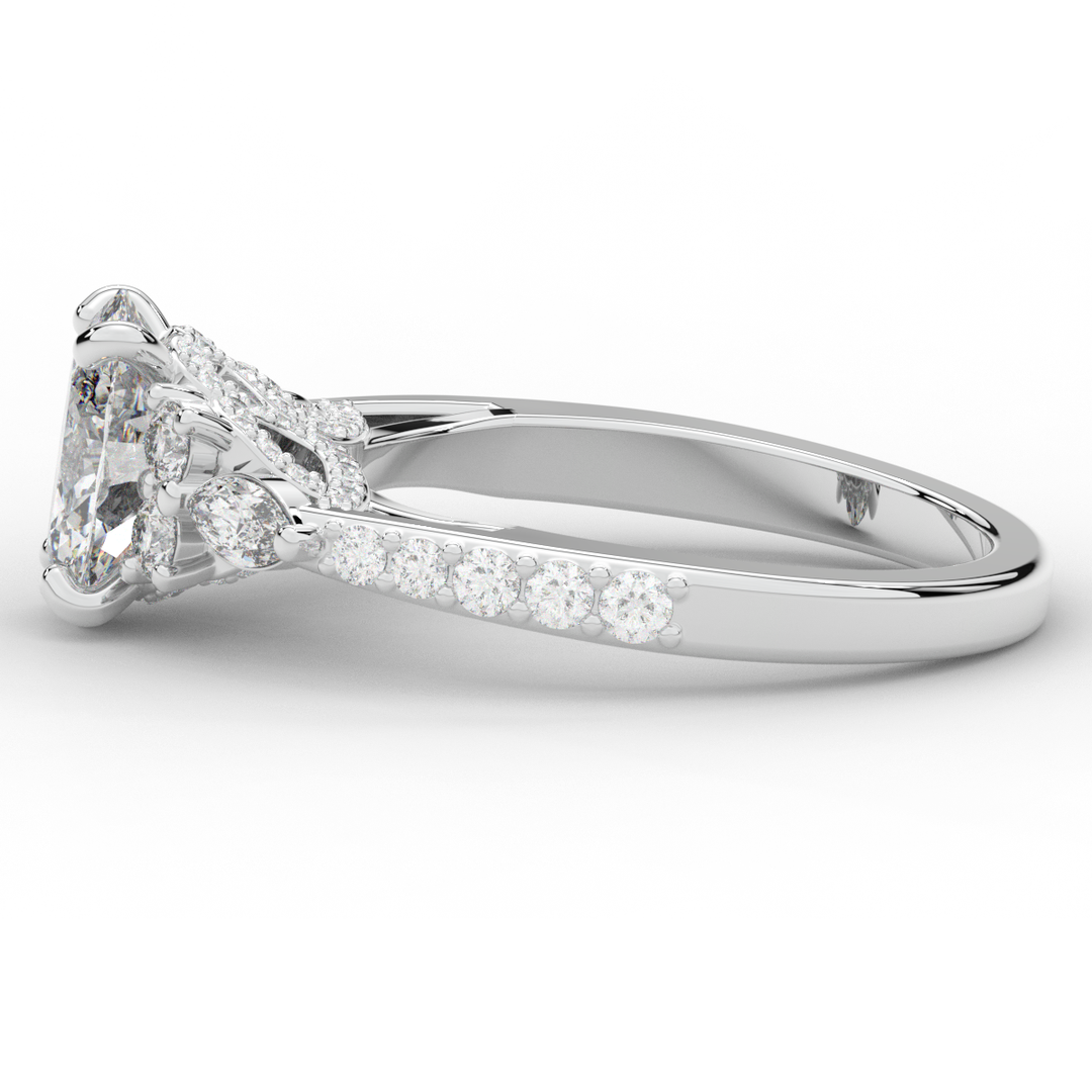 1.35CT.TW OVAL LAB DIAMOND ENGAGEMENT RING - Nazarelle