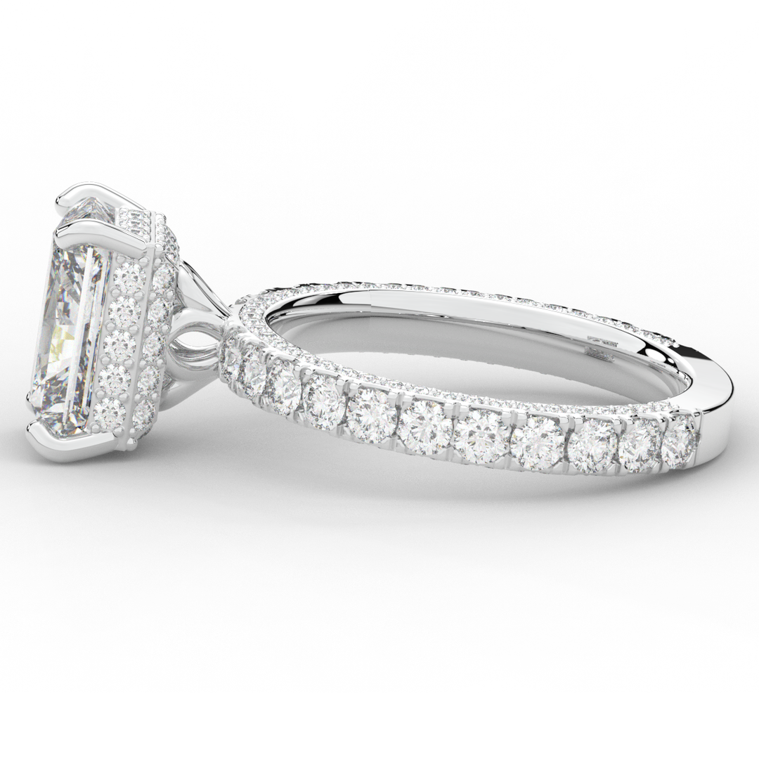 3.00CT.TW RADIANT LAB DIAMOND ENGAGEMENT RING - Nazarelle