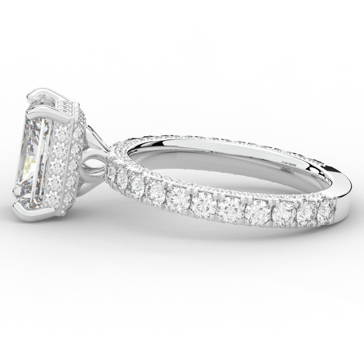 3.00CT.TW RADIANT LAB DIAMOND ENGAGEMENT RING - Nazarelle