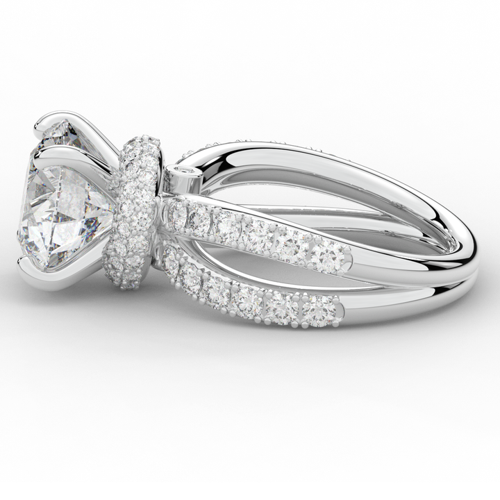 6.25CT.TW ROUND LAB DIAMOND ENGAGEMENT RING - Nazarelle