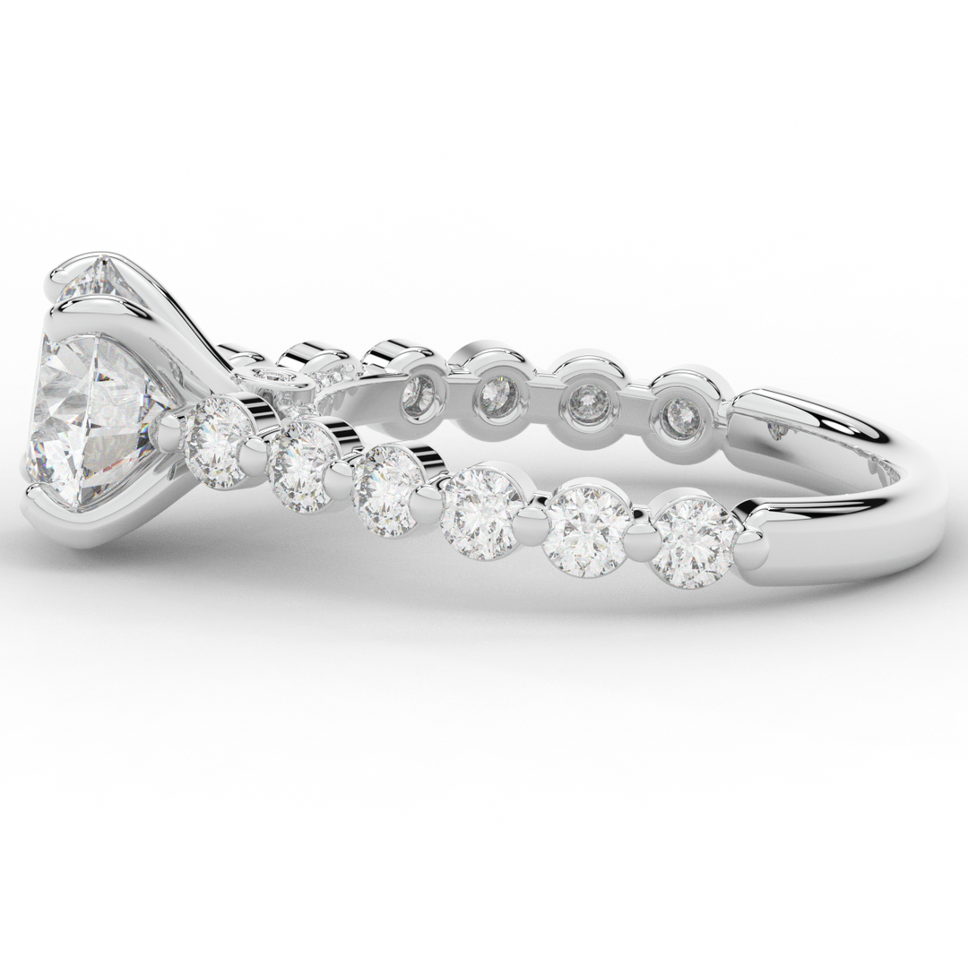 3.90CT.TW ROUND LAB DIAMOND ENGAGEMENT RING
