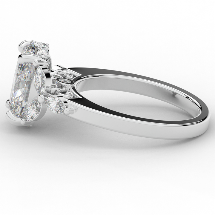2.85CT.TW OVAL LAB DIAMOND ENGAGEMENT RING - Nazarelle
