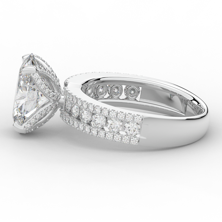 3.95CT.TW OVAL LAB DIAMOND SOLITAIRE ENGAGEMENT RING - Nazarelle