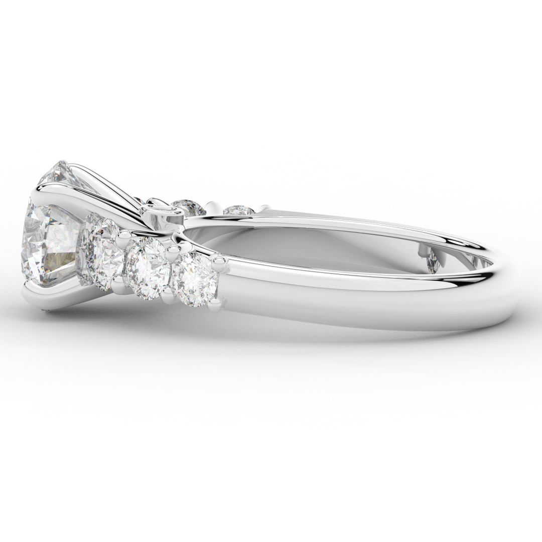 3.00CT.TW ROUND LAB DIAMOND  ENGAGEMENT RING - Nazarelle