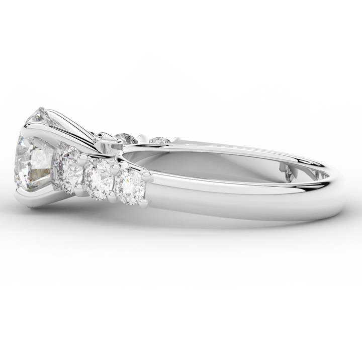 3.00CT.TW ROUND LAB DIAMOND  ENGAGEMENT RING - Nazarelle