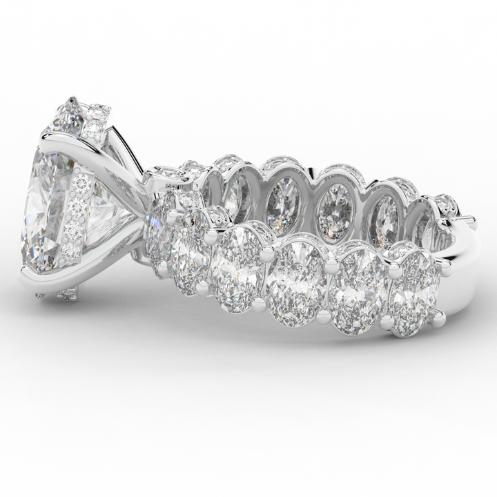 10.90CT.TW OVAL LAB DIAMOND SOLITAIRE ENGAGEMENT RING - Nazarelle
