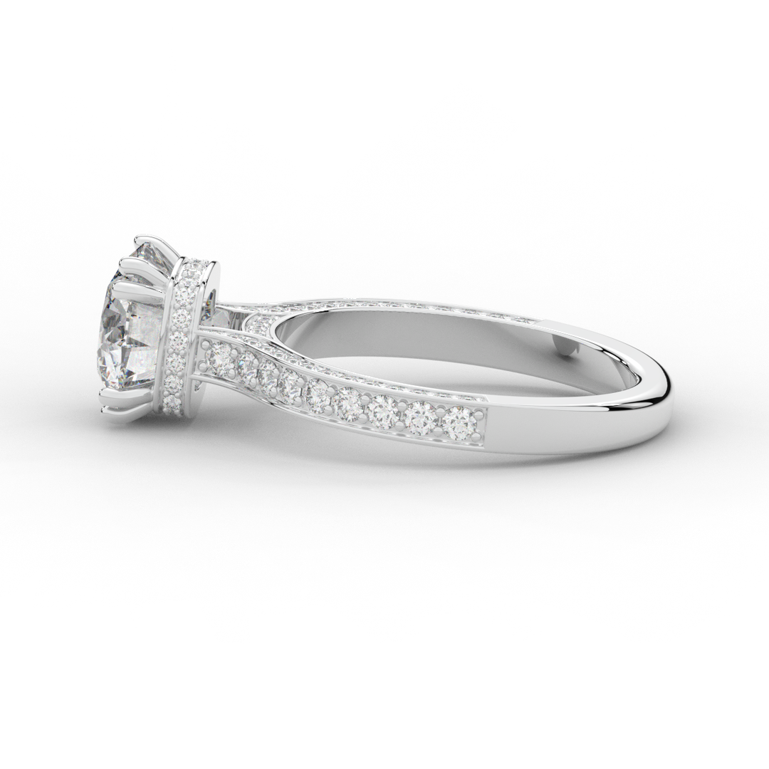 2.60CT.TW ROUND LAB DIAMOND SOLITAIRE ENGAGEMENT RING - Nazarelle