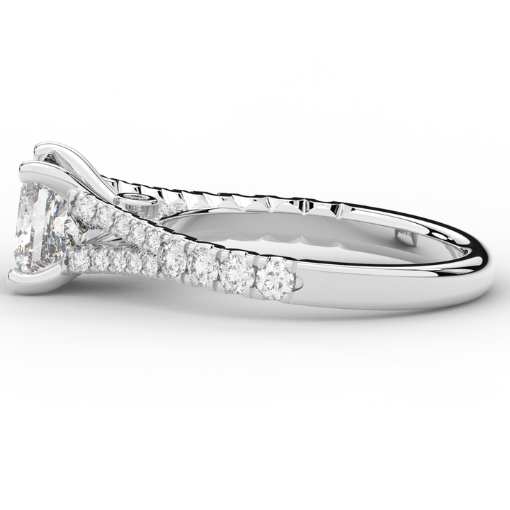 2.45CT.TW PRINCESS LAB DIAMOND ENGAGEMENT RING - Nazarelle