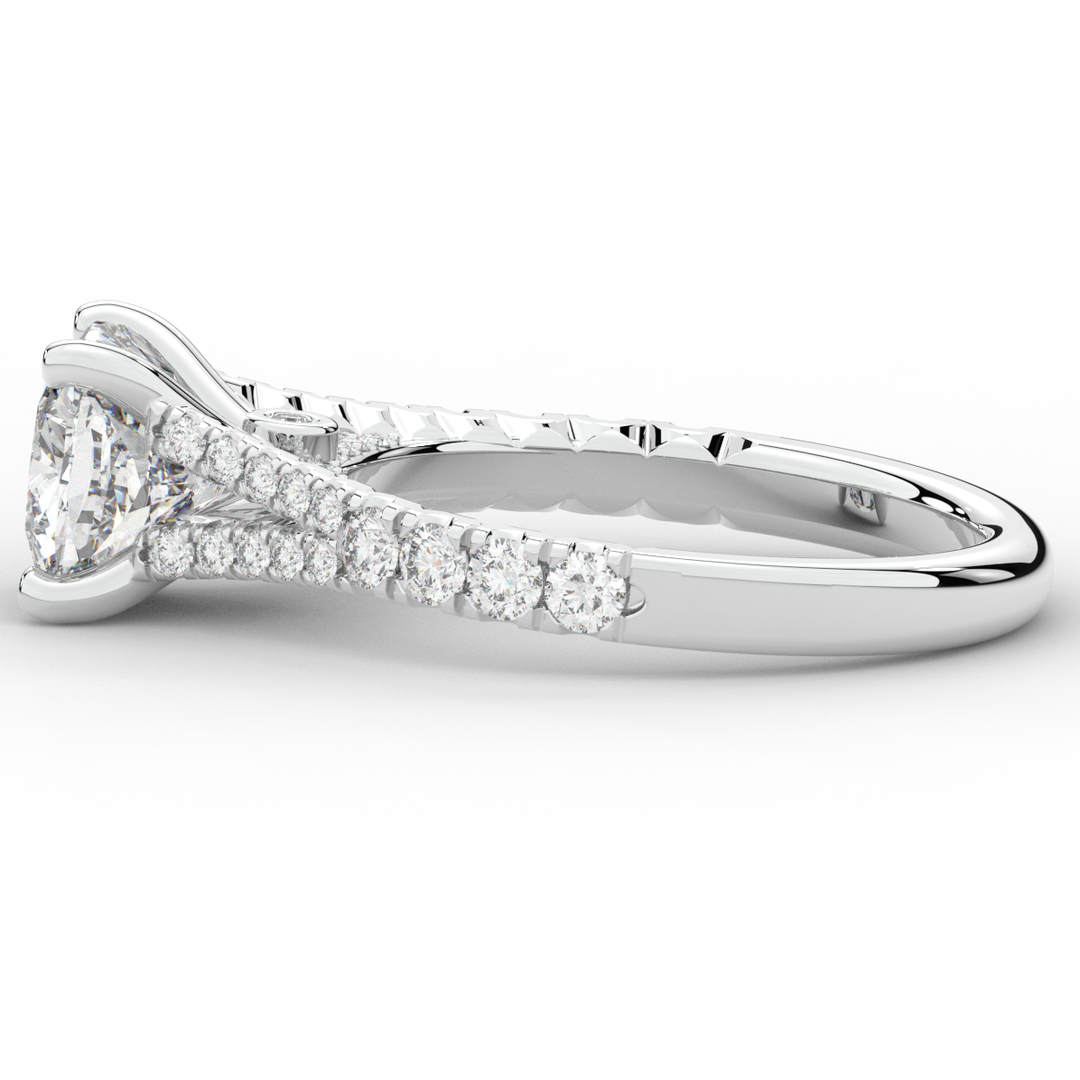 2.45CT.TW CUSHION LAB DIAMOND ENGAGEMENT RING - Nazarelle