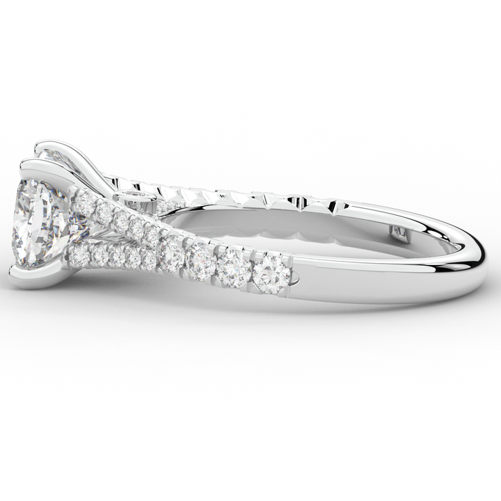 2.45CT.TW CUSHION LAB DIAMOND ENGAGEMENT RING - Nazarelle