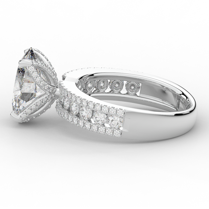3.95CT.TW OVAL LAB DIAMOND SOLITAIRE ENGAGEMENT RING - Nazarelle