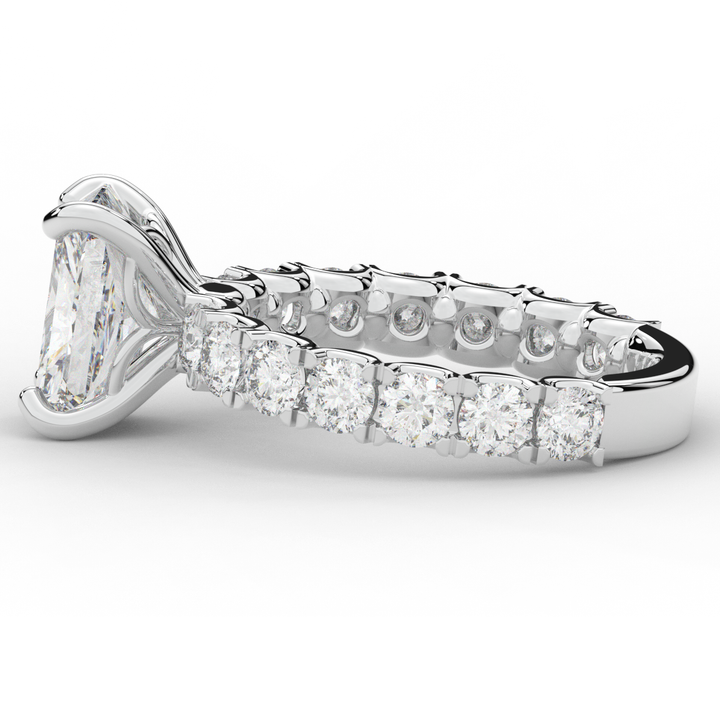 4.35CT.TW RADIANT LAB DIAMOND ENGAGEMENT RING - Nazarelle