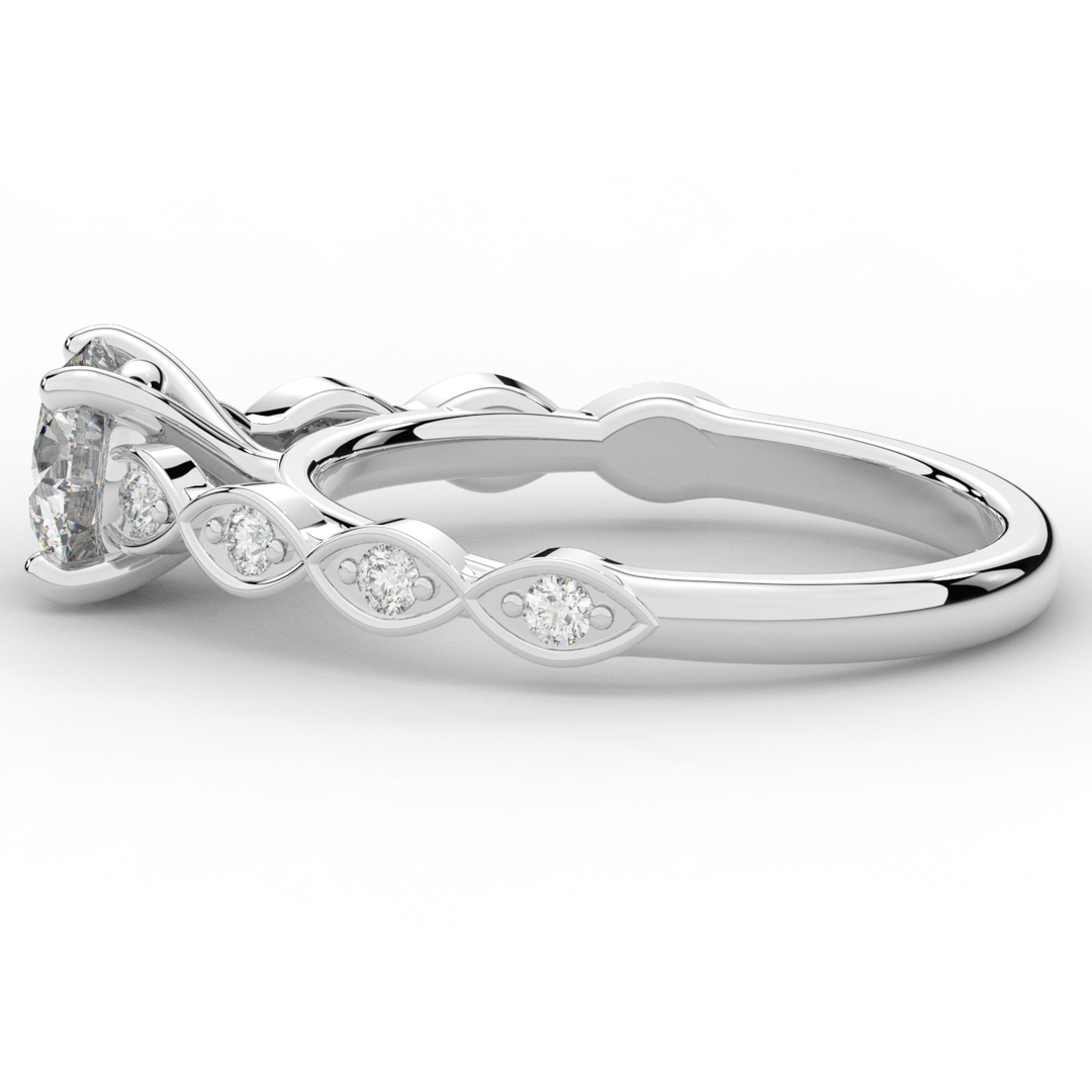 1.15CT.TW ROUND LAB DIAMOND SOLITAIRE ENGAGEMENT RING - Nazarelle