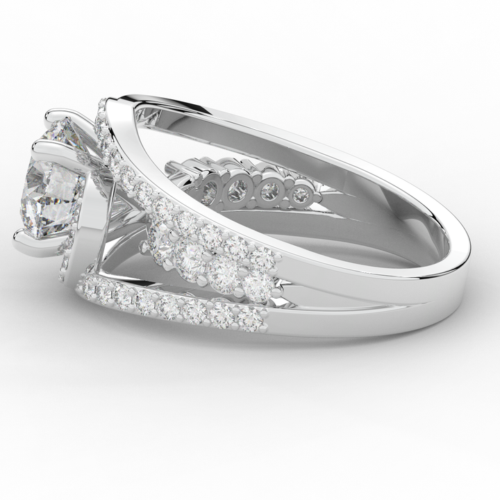 3.30CT.TW ROUND LAB DIAMOND ENGAGEMENT RING - Nazarelle