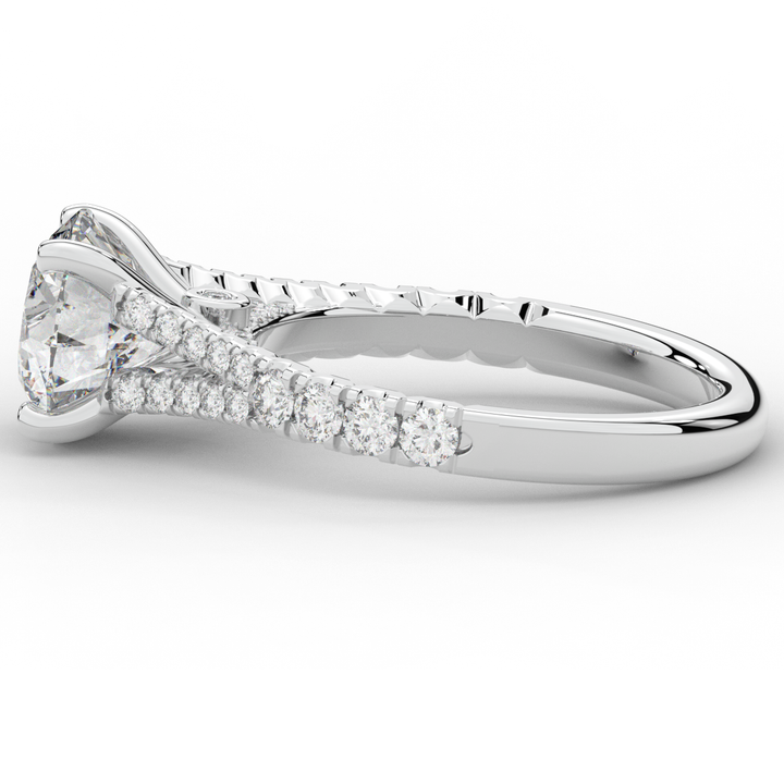 2.45CT.TW ROUND LAB DIAMOND ENGAGEMENT RING - Nazarelle