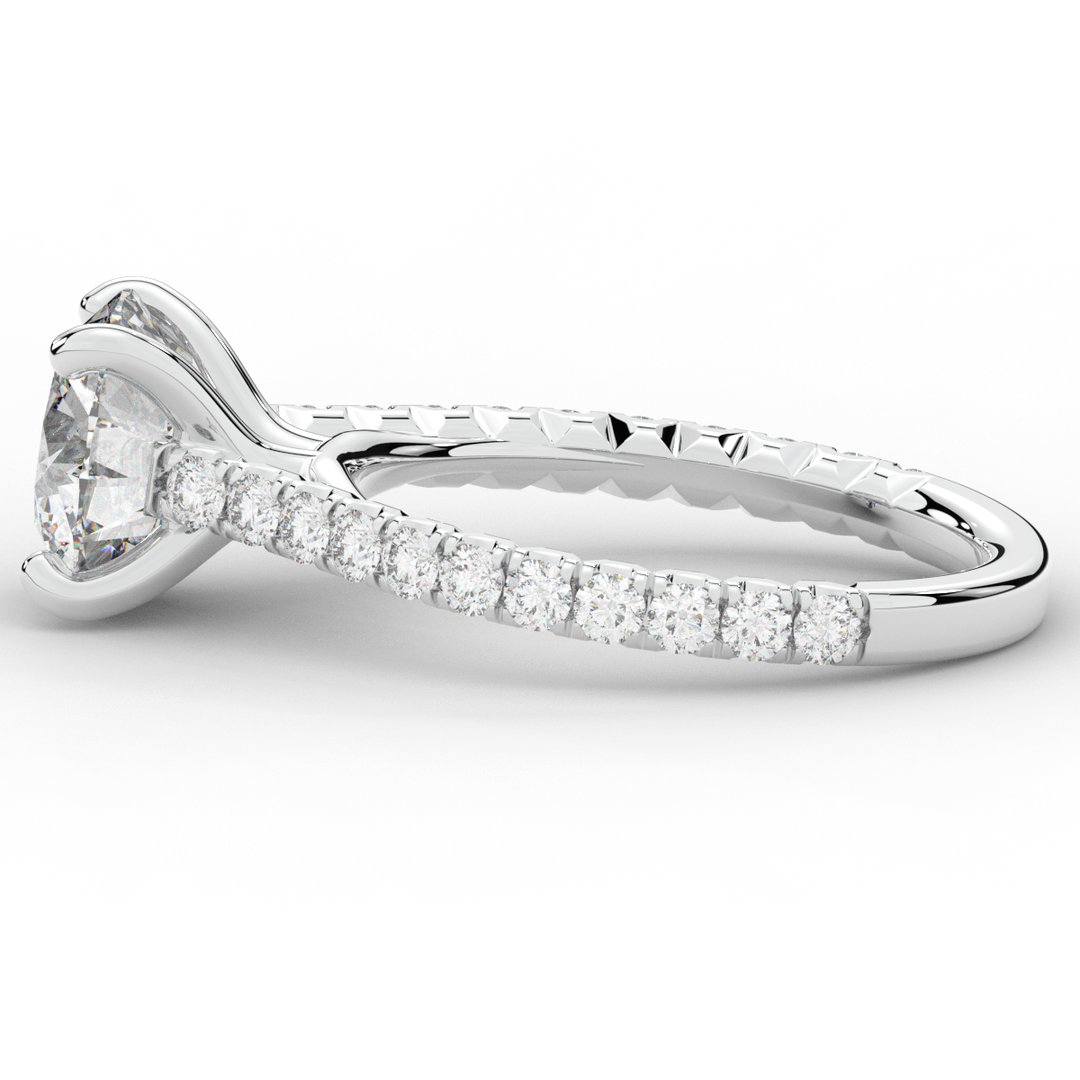2.40CT.TW ROUND LAB DIAMOND ENGAGEMENT RING - Nazarelle