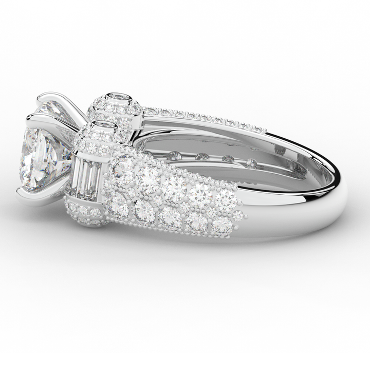 4.75CT.TW CUSHION LAB DIAMOND ENGAGEMENT RING - Nazarelle