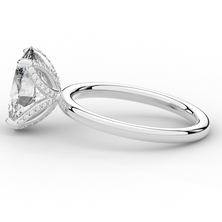 3.10CT.TW OVAL LAB DIAMOND ENGAGEMENT RING - Nazarelle