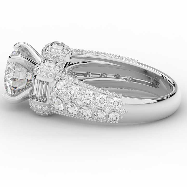 4.75CT.TW ROUND LAB DIAMOND ENGAGEMENT RING - Nazarelle
