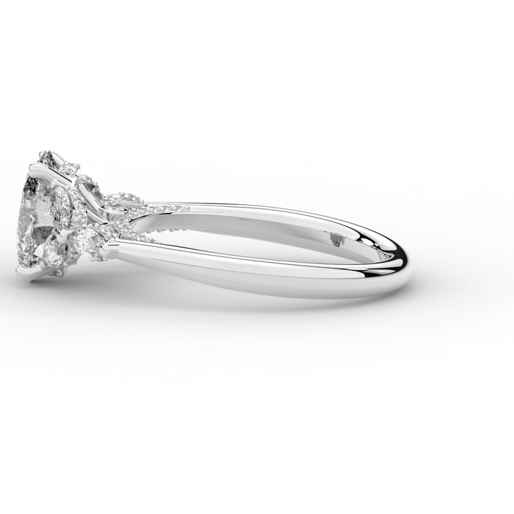 2.00CT.TW OVAL LAB DIAMOND ENGAGEMENT RING - Nazarelle