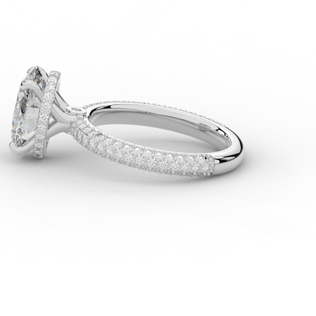 3.60CT.TW OVAL LAB DIAMOND SOLITAIRE ENGAGEMENT RING - Nazarelle
