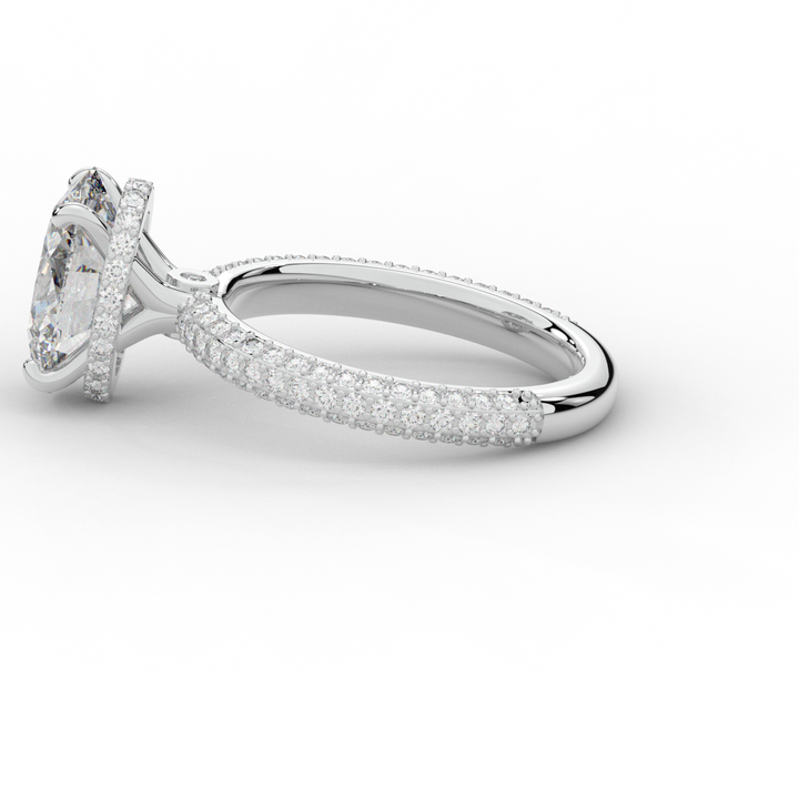3.60CT.TW OVAL LAB DIAMOND SOLITAIRE ENGAGEMENT RING - Nazarelle