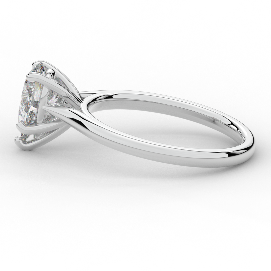 1.00CT PEAR LAB DIAMOND SOLITAIRE ENGAGEMENT RING - Nazarelle