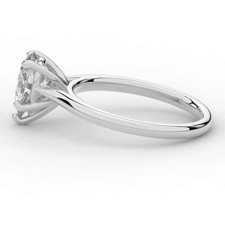 1.00CT PEAR LAB DIAMOND SOLITAIRE ENGAGEMENT RING - Nazarelle