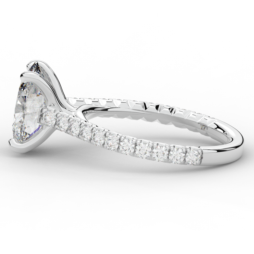 2.40CT.TW OVAL LAB DIAMOND ENGAGEMENT RING - Nazarelle
