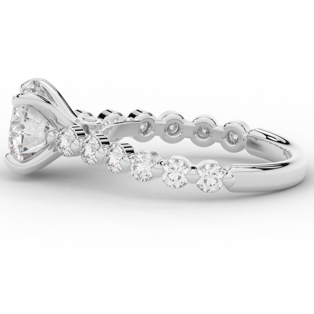 3.90CT.TW ROUND LAB DIAMOND ENGAGEMENT RING
