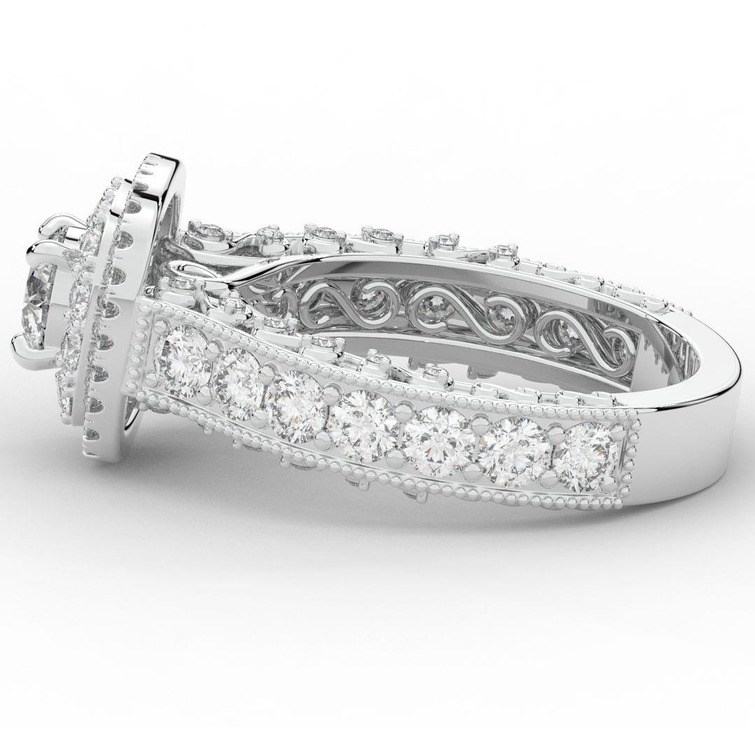 2.30CT.TW ROUND LAB DIAMOND ENGAGEMENT RING - Nazarelle