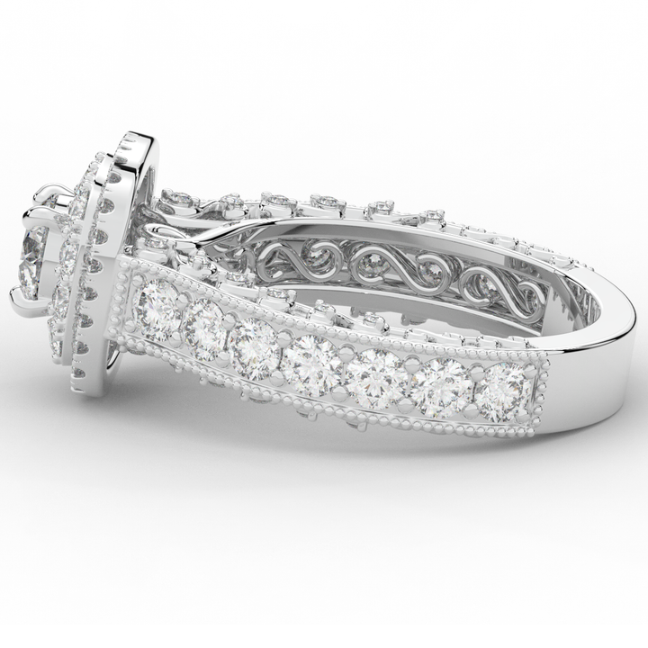 2.30CT.TW ROUND LAB DIAMOND ENGAGEMENT RING - Nazarelle