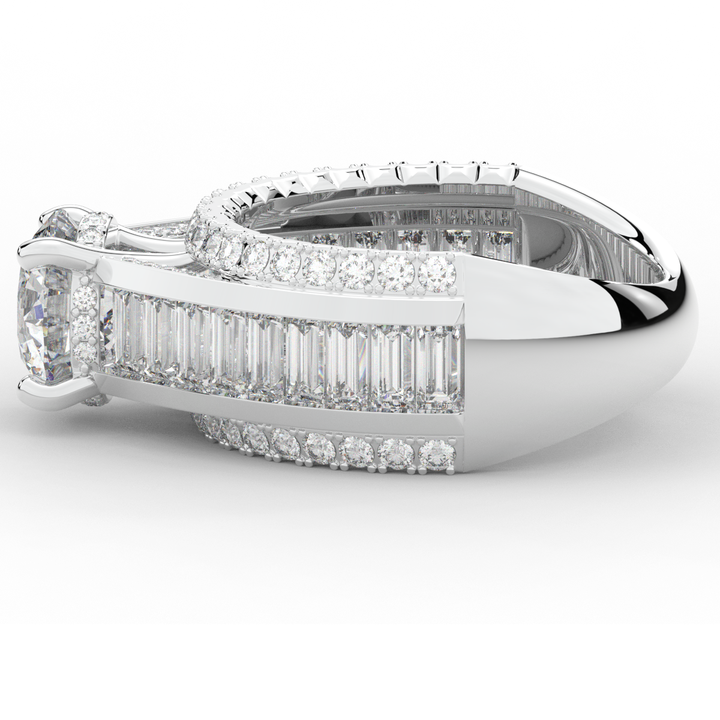 3.15CT.TW ROUND LAB DIAMOND ENGAGEMENT RING - Nazarelle