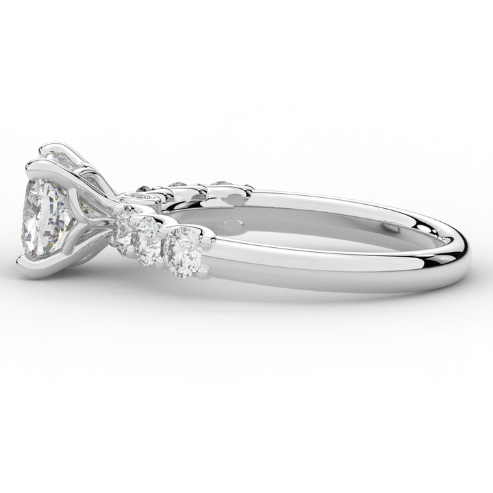 2.60CT.TW CUSHION LAB DIAMOND SOLITAIRE ENGAGEMENT RING - Nazarelle