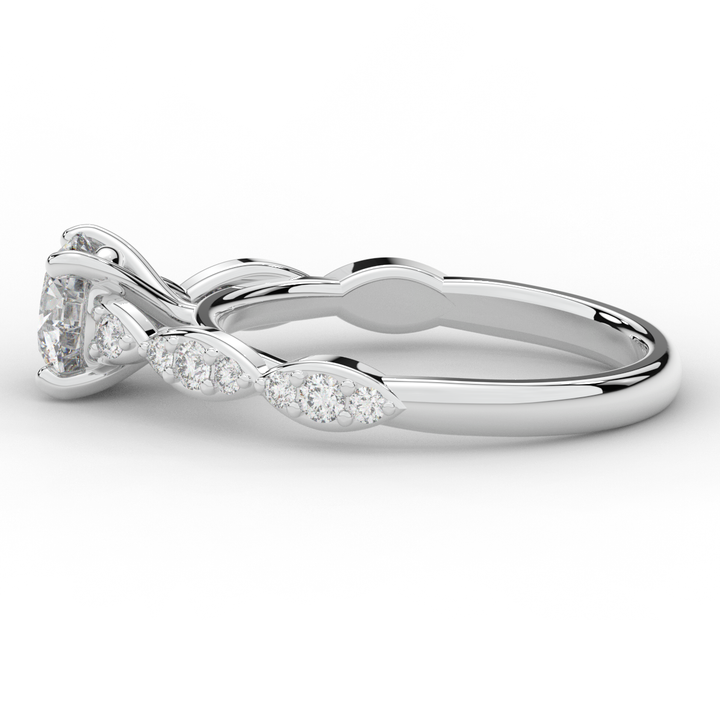 1.20CT.TW ROUND LAB DIAMOND SOLITAIRE ENGAGEMENT RING - Nazarelle