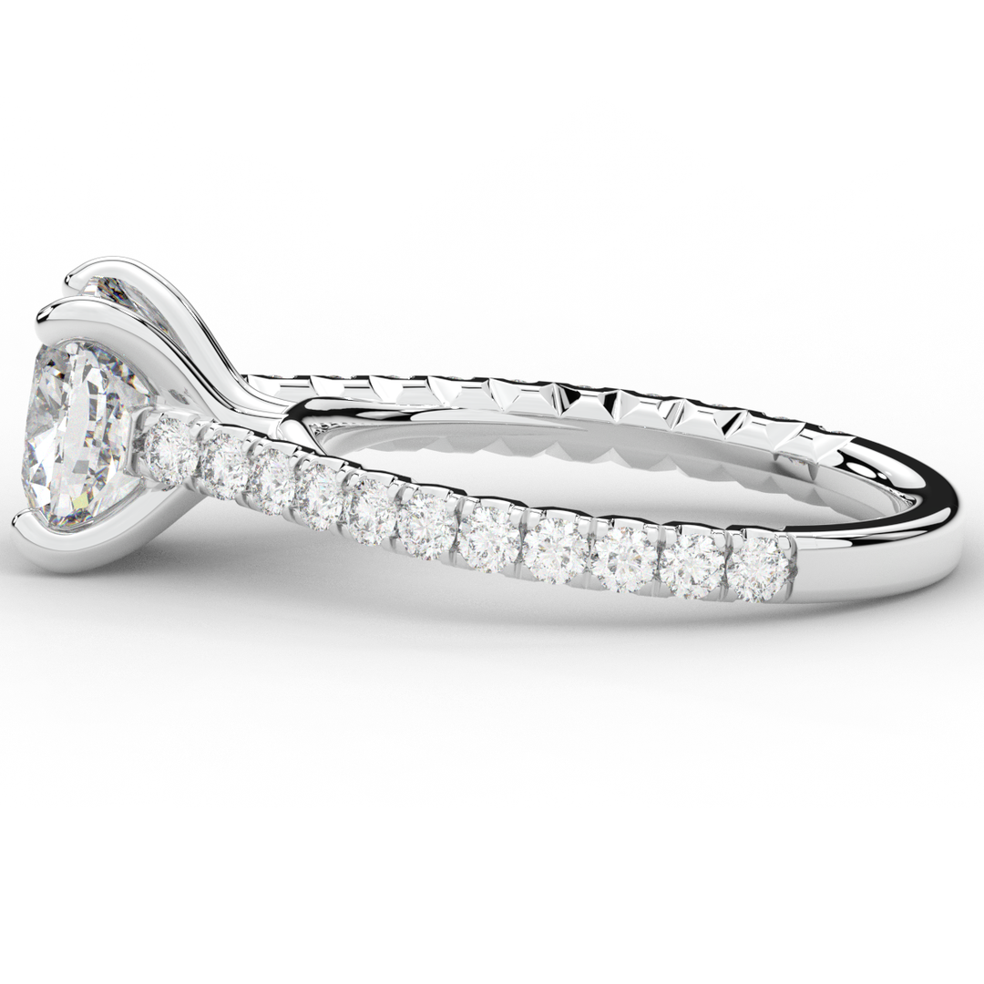 2.40CT.TW CUSHION LAB DIAMOND ENGAGEMENT RING - Nazarelle